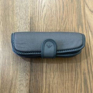 Emporio Armani Gray Black Foam Soft Shell Sunglasses Case